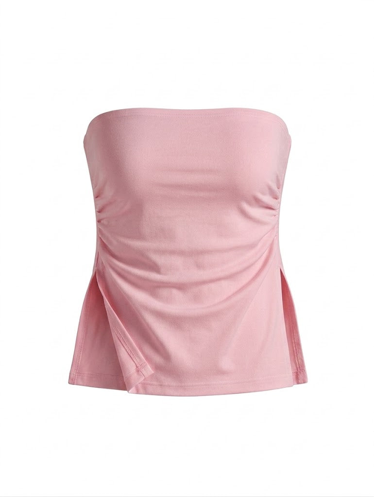 TUBE TOP CON ABERTURAS ROSA