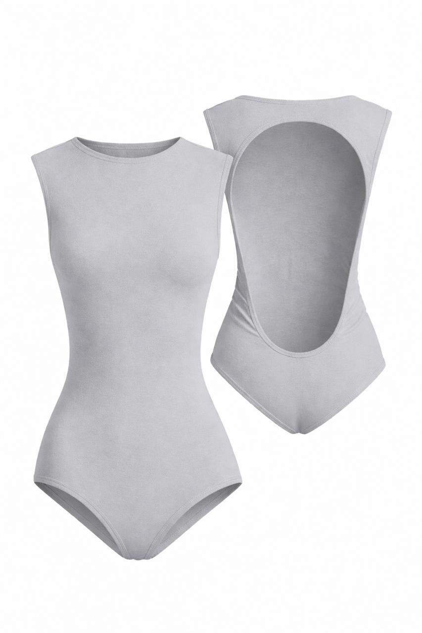 BODY ESPALDA DESCUBIERTA GRIS