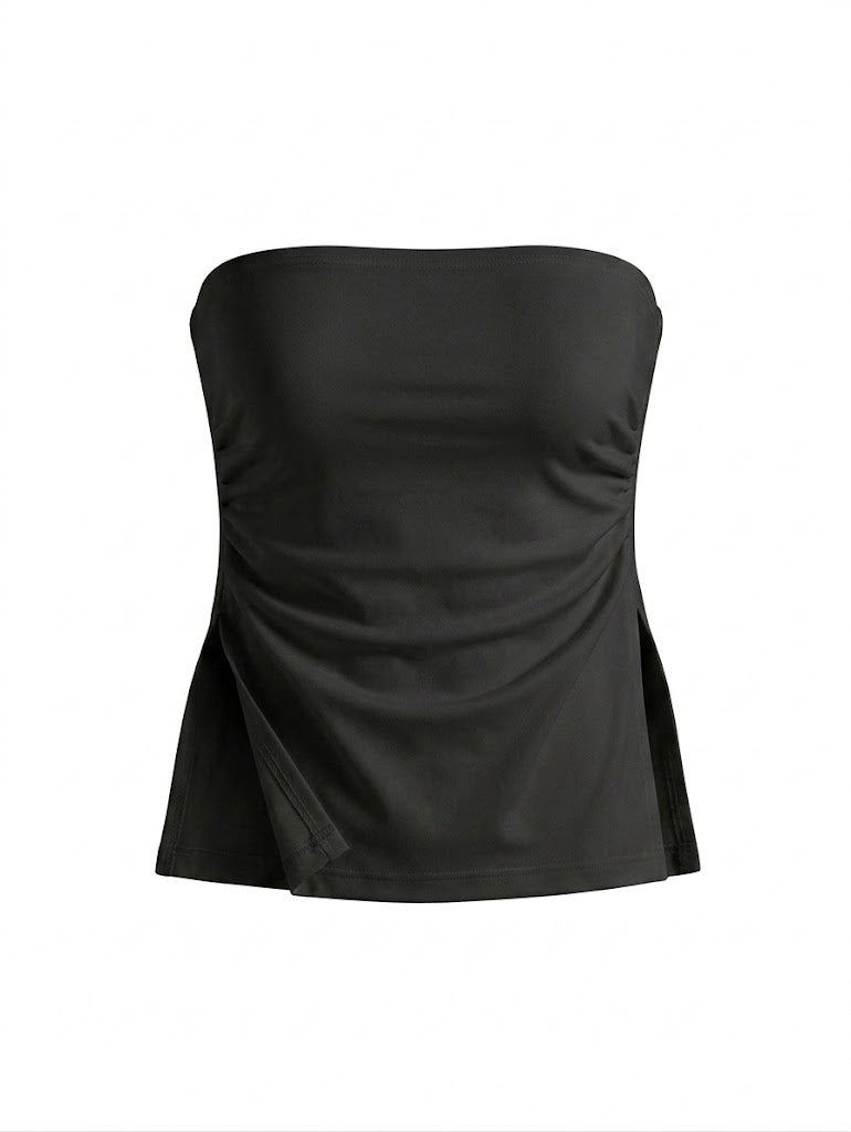 TUBE TOP CON ABERTURAS NEGRO