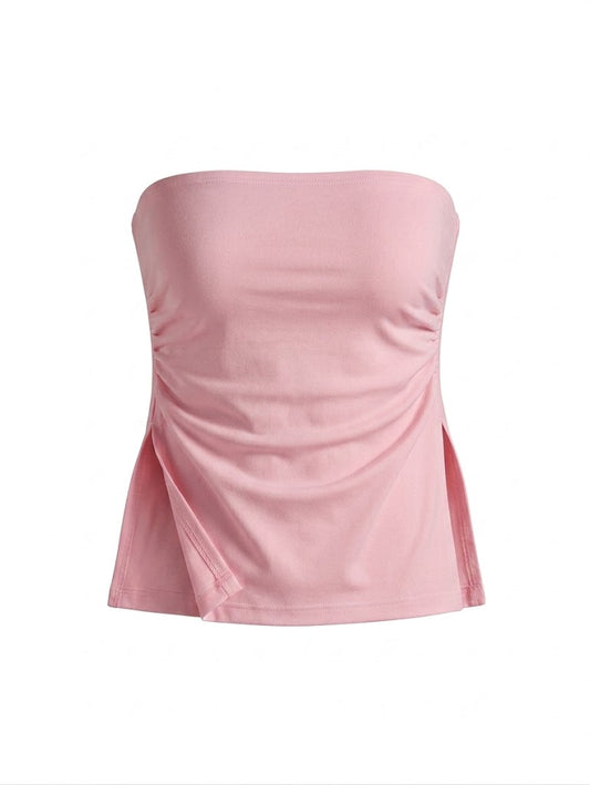 TUBE TOP CON ABERTURAS ROSA